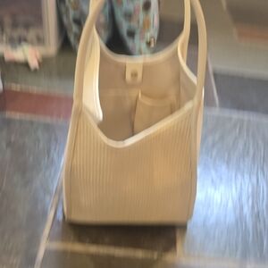 Anthropologie Cream Tote Bag